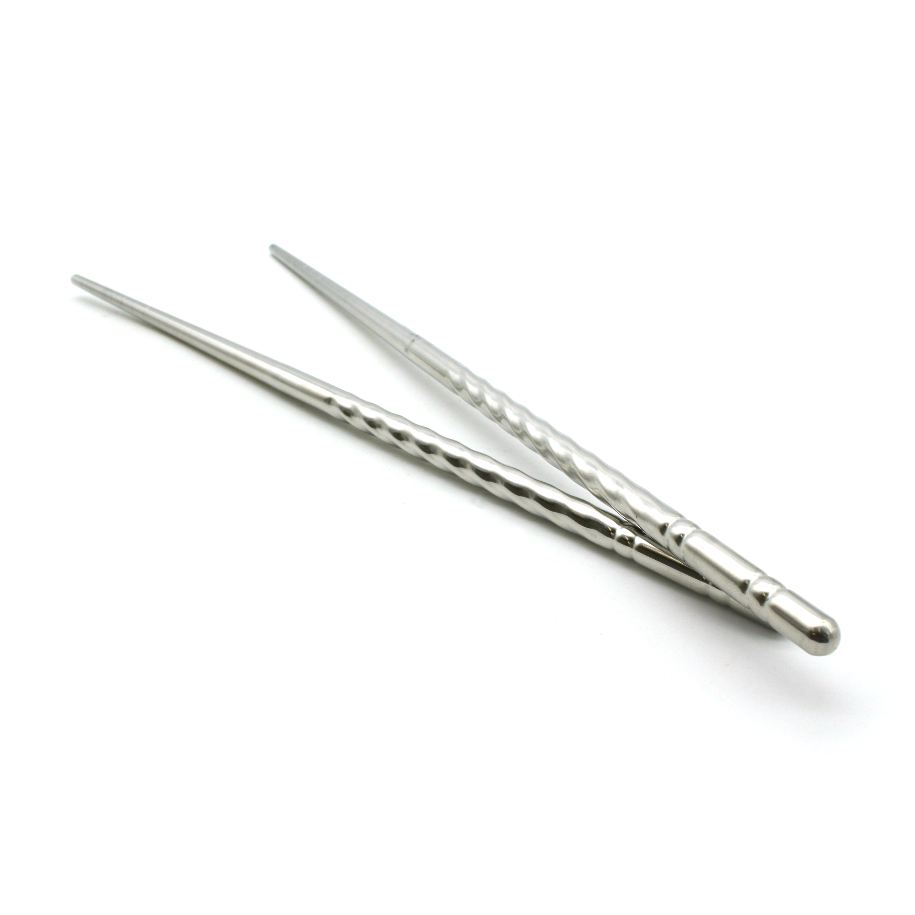 TMAX Smooth & Spiral Stainless Steel Chopsticks - 5 Pairs/Set, Dishwasher Safe - Picture 6 of 6