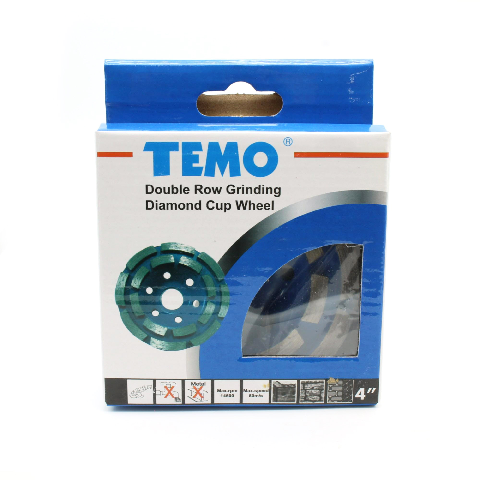 TMAX 4" Diamond Grinding wheel, Segmented and Turbo Cup Wheel
