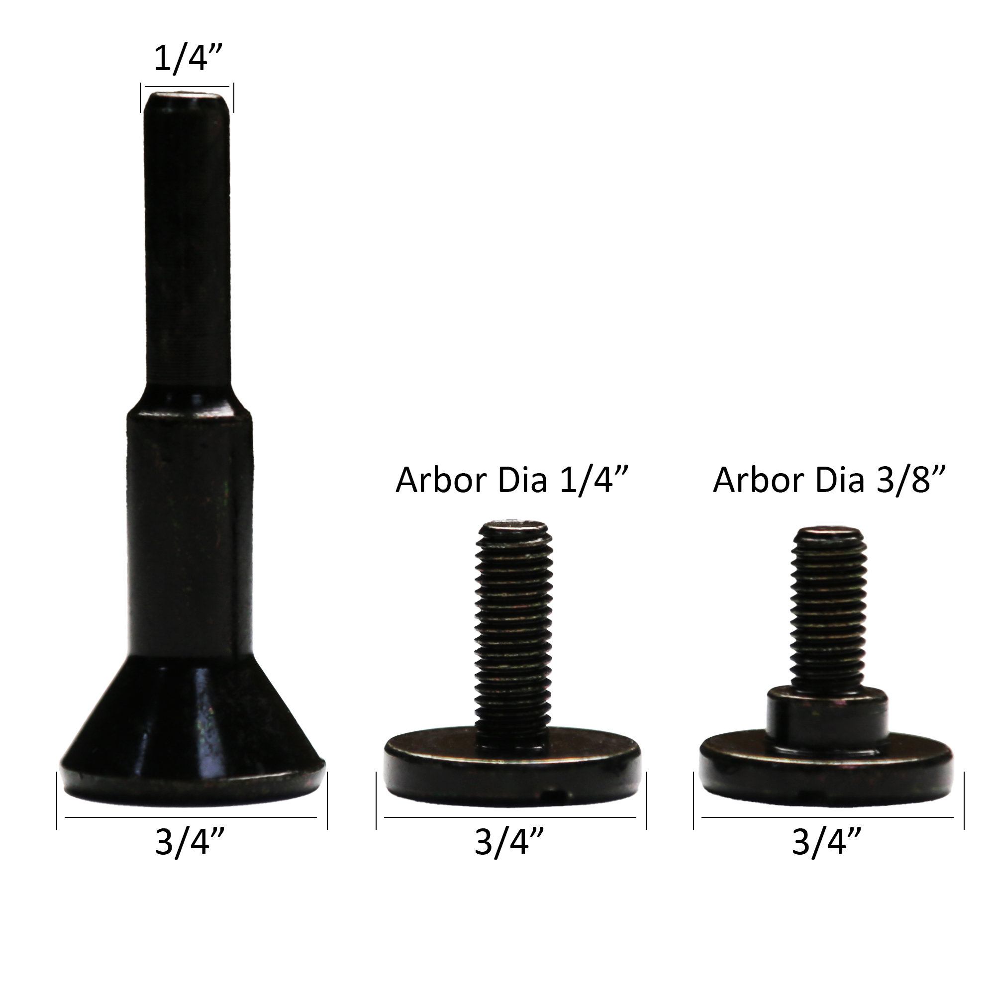 Mandril de montaje TMAX orificio de eje de 3/8" y 1/4" para rueda de corte de 1/4" - Imagen 2 de 3
